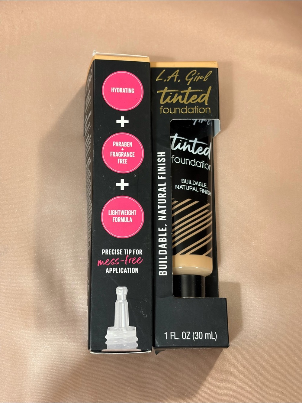 L.A. Girl Tinted Foundation GLM756 Warm Beige 1 oz Hydrating Natural Finish